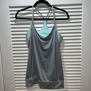GapFit teal and silver top